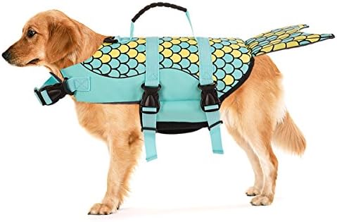 Dog life jackets Coat Vest Cosplay Mermaid Pet Swimming Training Dog Swimsuit (M)