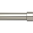 Umbra Cappa 1” Adjustable Curtain Rod for Windows – 36 to 66” Drapery Rod, Nickel