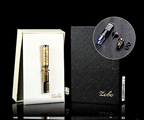 24k Gold überzogen Drache Clean-Typ Mehrfach-Filterung Zigarettenspitze Rauch-Tabak-Filter Reinigen Wiederverwendbare Tabak-Tar Ash Filterhalter Für Männer, um die 0,8mm und Ms. Verwenden 0.6mm Zigarette Base. - 8