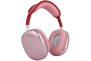 Ambizion Wireless Bluetooth Headphones, Adjustable Headband, HiFi Stereo Sound, Built-in Microphone, Bluetooth 5.0, Long Life, Comfortable and Lightweight for Phone and PC (Pink)