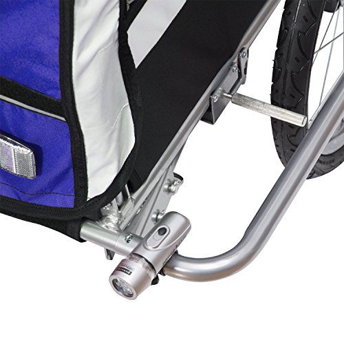 homcom 440-001VT 2 in 1 Fahrradanhänger Jogger 360° Drehbar für Kinder, lila / schwarz - 7