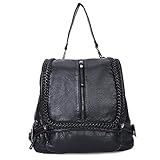 Bolsos de hombro Impermeable Mochila para mujeres Cuero PU suave lavado Bandoler