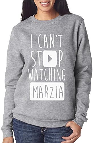 I Can't Stop Watching Marzia - Vlogger Star Pullover - Marzia Bisognin marzia bisognin dream house cutiepiemarzia pewdiepie merchandise cutiepiemarzia merch - Alter 12/13 Grau