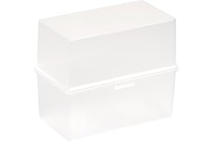 Exacompta - Ref. 51631D - 1 Portable box with 200 crystal A7 index cards