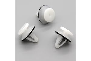VVO Fasteners- White Plastic Interior Wing Mirror Trim/Tweeter Cover Clips for Mitsubishi L200, Pajero/Shogun, (Pack of 10)