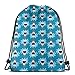 Produktbild best pillow Cute Summer Shark Pattern On Blue_44809 3D Print Drawstring Backpack Rucksack Shoulder Bags Gym Bag for Adult 16.9"x14"