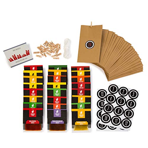 Preisvergleich Produktbild Mexican Tears® - Scharfe Sauce Adventskalender mit 24 unterschiedlichen Chilisaucen, limitierte Auflage [24x12ml Chili Sauce]