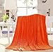 Bedding Extra Soft Coral Fleece Blanket Lightweight Thickening Throw/Bed Blanket Pure Color Blanket Bright Orange Throw(47"X79")
