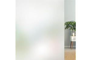 Lifetree Fönsterfilm, ogenomskinlig: Frostad glasfilm självhäftande fönster insynsskyddsfolie ogenomskinlig anti-UV statisk integritet självhäftande glasfolie utan lim, matt för hem, kontor 44,5 x 200