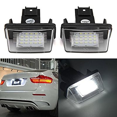 Zhuotop 2 pcs 18LED lumière de plaque d'immatriculation pour Peugeot 206/207/307/308 Citroen C3/C4/C5/C6