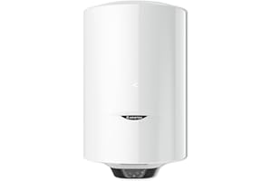 Ariston PRO1 ECO 80L - Chauffe-eau Electrique Vertical Mural Ø450 mm - Intelligent Fonction ECO - Classe B - Conçu et fabriqué pour être installé en France