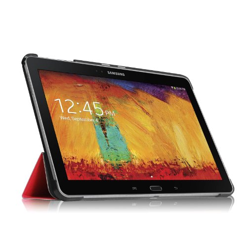 Fintie Samsung Galaxy Note 10.1 2014 Edition / Samsung Galaxy Tab Pro 10.1 T520 T525 Hülle Case – Ultra Slim Lightweight superleicht Stand Smart Shell Schutzhülle Cover Tasche Etui mit Auto Schlaf/Wach Funktion, Rot - 4