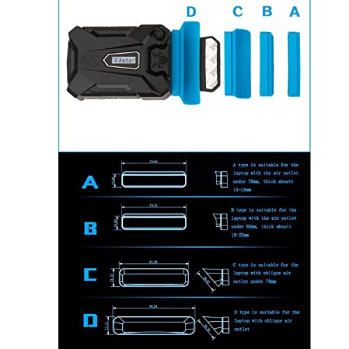 Gaming tragbar Laptop Cooler & #-; ssstar® Schneller Kühlung und USB, unterstützt verschiedene Größe 35,6 cm bis 43,2 cm Laptop/Notebook - 6