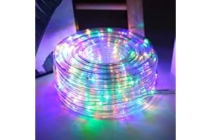 ‎LOSPITCH Lospitch 10m LED Lichtschlauch Innen und Außen, 240 LED Schlauch IP20 Lichterschlauch, Schwarz Controller mit Memory-Funktion für Deko, Party, Hochzeit, Garten, Bunt