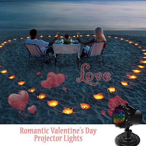[Valentine’s Day Projector Lights ] GroGoo Romantic Waterproof LED Projector Lights Moving Decorative Lamp Rotating Landscape Spotlight with 16 Pattern Lens for Christmas (5) Other Holiday/Celebrations (9)