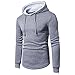 Produktbild Herren Kapuzenpullover Btruely Warme Dicken Mantel Männer Mit Kapuze Winterpullover Winter Langarm Sweatshirt Herren Sweatjacke Gedruckt Bluse (L, Grau)