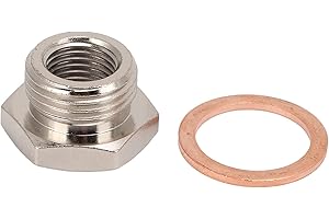 BOROCO Conector de sensor de oxígeno O2, Adaptador de sensor de oxígeno Metal M18x1.5 M12x1.25 Rosca Conector de transductor O2 Accesorio de automóvil para motocicleta y otros medios de transporte