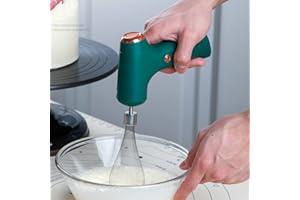 CYMWER Batidora de mano eléctrica, mini batidora eléctrica de huevos, batidora automática para hornear pasteles, herramientas de cocina, batidor de huevos para crema batida, pasteles y galletas