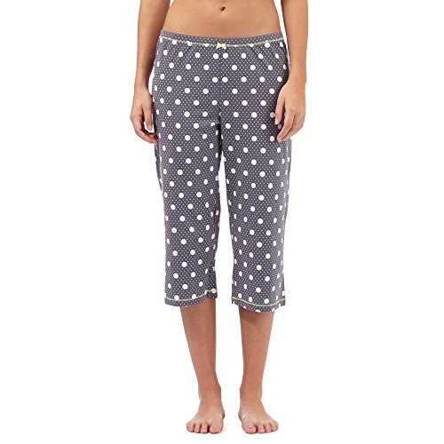 Lounge & Sleep Womens Dark Grey Polka Dot Print Pyjama Bottoms 12