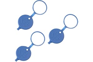 MAKOTO NOBU 3 Pcs Replacement Car Washer Bottle Cap, Universal Blue Plastic Windshield Washer Reservoir Cap, Automobile Washer Wiper Cleaning Fluid Bottle Cover for Peugeot 2008 3008 01 307 308 408 508L