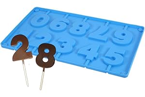 GENERISCH Ktchnhlprz Zahl am Stiel, Backform, Schokoladenform, Cake Pop, Schokolade, Fondant, Silikon, Seife selber machen, Seifenform