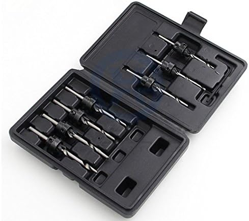 Countersink Twist Drill Bit Kit Set Mini Wrench Woodworking Screw Hole Cutter Assortment