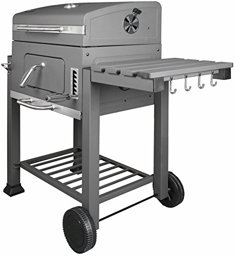 Krollmann Holzkohlegrill BBQ – mit Trolley inkl. 2er Set Grillzange - 3