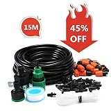 ‹【Fácil de instalar:】fácil de instalar y usar, adecuado para diferentes tipos de irrigación. El kit de riego por goteo se instala en tan solo unos minutos y no requiere herramientas especiales. El extremo del tubo se puede ablandar en agua caliente a 40-60 ° C para una fácil conexión.