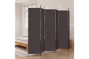 HOMIUSE 300x200 cm Raumteiler Paravent Trennwand Balkon Sichtschutz Paravent Raumteiler Innen Sichtschutz Garten Balkonschutz Seitenmarkise Ausziehbar Stellwand Braun