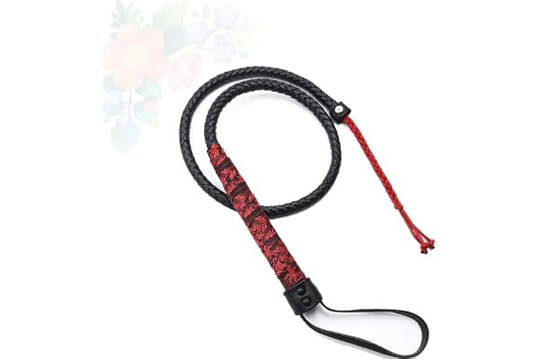GixTimeed Nouveau fouet antique de gland, fouet de jeu, fouet de serpent de corde rouge, fouet de reine de cosplay