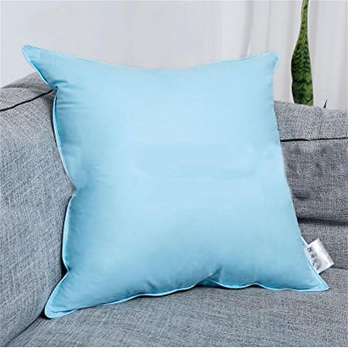 FR® Pillow European style Solid color Hand washable Down Pillow sofa bedside Skin care Comfortable Breathable pillow Waist pillow , 65x65cm , blue (single pack)