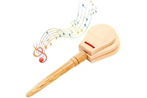 GXGM Kastagnetten,Kastagnetten mit Griff,Kastagnetten aus Holz,Musikalisches Schlaginstrument Mini Kastagnette,für Kinder