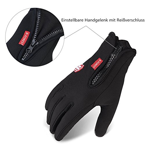 Limirror wasserdichter Touchscreen Handschuhe Winter Fahrradhandschuhe Laufhandschuhe Sports Handschuhe mit Touchscreen Funktion - 4