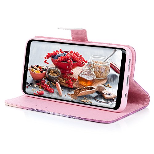 Lanveni S8 H  lle  Handyh  lle f  r Flip Case Cover PU Lederh  lle Schutzh  lle Magnetverschluss Ledertasche mit Stander Function Brieftasche Card Slo