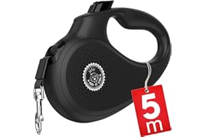 HUND IST KÖNIG Rollleine Hundeleine 5m für kleine & große Hunde | Hochwertige Hundeleine ausziehbar mit bequemen Griff | Robuste Ausziehleine | 15-50kg