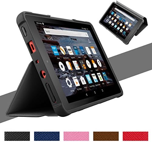 All-New Fire HD 8 Tablet Case,MOSTY Shockproof Anti-Scratch Protective Lightweight Slim Folding Stand Shell Cover for Amazon Fire HD 8 with Auto Wake/Sleep( 7th Generation, 2017 Release )