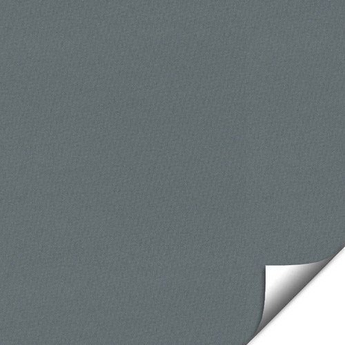 Interdeco Verdunkelungsrollos / Thermo-Rollo Taubenblau (Blau-Grau) BxH 113,5 x 175 cm ohne Bohren (Klemmfix-Rollo), Seitenzugrollo mit Silberbeschichtung - 2