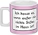 Produktbild Sheepworld 44064 Tasse Wortheld „Ich hasse es, wenn außer mir nichts Süßes im Haus ist!“ Porzellan, rosa