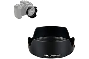 JJC-Kamera-Gegenlichtblende Kompatibel mit Canon RF 50 mm F1,8 STM-Objektiv Ziel + EOS R R5 R6 RP Ra, ersetzt Original Canon ES-65B Gegenlichtblende