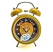 Produktbild HAND H0644 Silent-Sweep Metall Doppelbell Kinder Wecker mit Cute Bear Design-Größe 4,5"x 3" Mustard