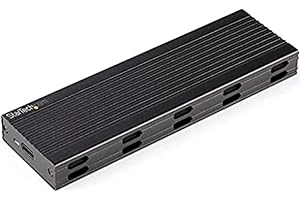 StarTech.com Caja Externa USB-C de 10Gbps a NVMe M.2 or SSD SATA M.2 - Carcasa de Aluminio Portátil para SSD NGFF M.2 PCIe/SATA - con Cables USB C y USB A - Soporta 2230/2242/2260/2280 (SM2E1BMU31C)