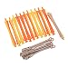 Segolike Lot of 12 Dozen Assorted Sized Perm Rods Hair Curler Rollers for Salon Girls Hair Styling Design - 1.6x9 cm RS.305.00