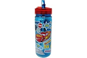 CARTOON Borraccia in tritan Cars Disney ecozen con beccuccio ripiegabile bottiglia per bambini 580 ml BPA Free