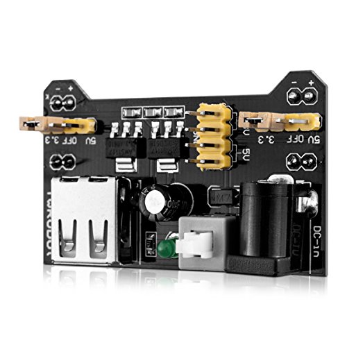 kwmobile MB102 Power Supply Module 3.3 V / 5 V – Breadboard Steckbrett Strom Modul - 3