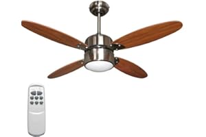 MENTALSHOPWB VENTILATORE DA SOFFITTO ZEPHIR DIAM. 107CM 4 PALE LEGNO E TELECOMANDO ZFR4107M