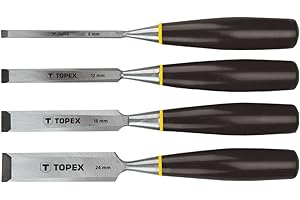 Topex 09A310 - Pack de 4 formones (6, 12, 18, 24 mm)