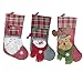 Produktbild REDWALL®Weihnachtssocken 3stk Dekoration Einstellen Weihnachtsmann Schneemann Elch Passen,Weihnachten Anhänger Geschenk Dekoration Fenster Dekoration