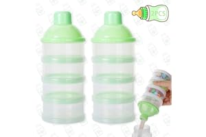 SHENGRUILI 2 Pezzi Dosatore per Latte in Polvere,Dispenser Formula Portatile a 4 Strati,Bambino contenitori Feeding,Dispenser di Latte in Polvere Impilabile,per Viaggi e Attività All'Aperto