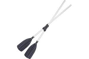 EJOYOUS 2PCS Pagaie de Kayak en Aluminium Pagaie Double Kayak Rames modulables transformables en pagaie avec pales réglables pour canoë Kayak canoë Bateau à rames Kayak Paddle 126cm