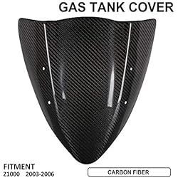 JFG RACING Pare-Brise de Moto en Fibre de Carbone Double Bulle pour Kawasaki Z1000 2003 2004 2005 2006